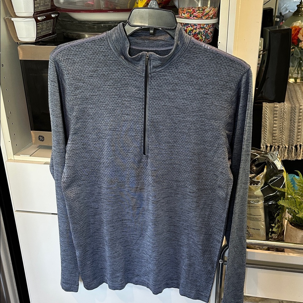 Lululemon Men's Half-Zip Performance Pullover - Heathered Blue brand new